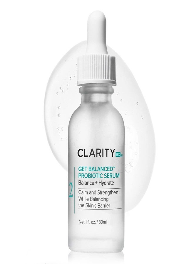 ClarityRx Get Balanced Probiotic Hydrating Face Serum, Natural Plant-Based Skin-Balancing Treatment with Hyaluronic Acid & Antioxidants for Normal & Aging Skin (1 fl oz) - Image 1